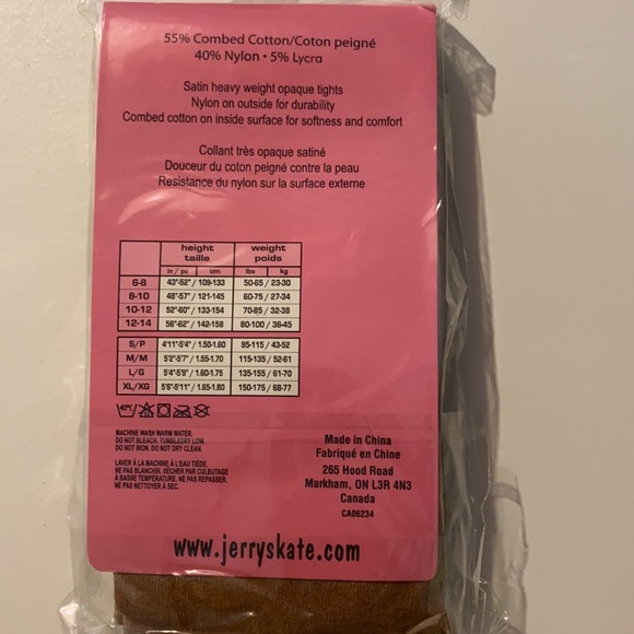 Skating Tights Covers Skates Jerry’s Girls Ice Skating Tights (medium) - Picture 3 of 5